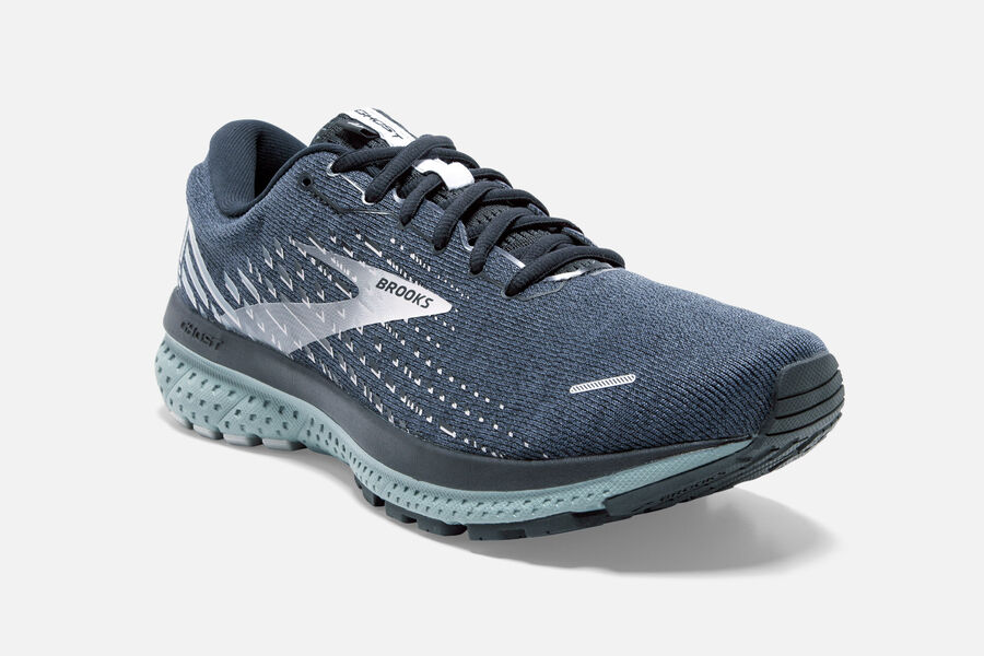 Ghost 13 Road Brooks Running Shoes NZ Mens - Navy/Grey - ZUFTOQ-820